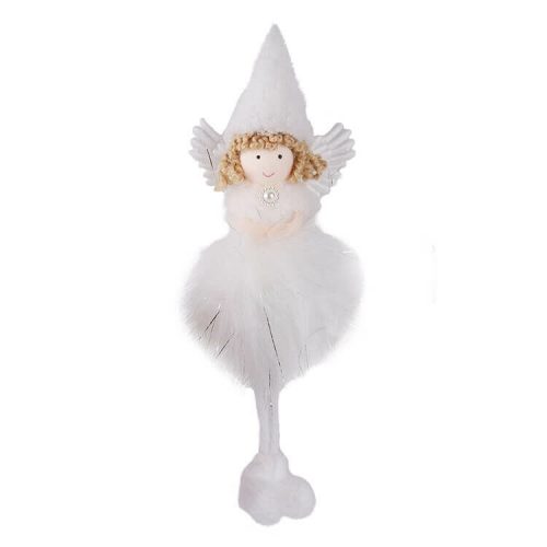 Karácsonyi dekoráció (fehér angyal gyönggyel)  -  vásároljon online minőségi fajátékokat