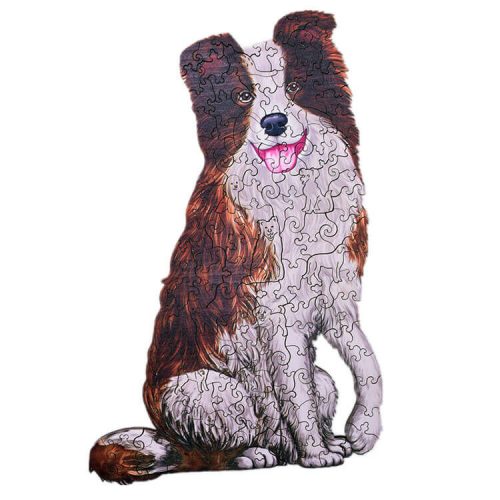 Fa puzzle, színes A5 méretű (kutya)  -  vásároljon online minőségi fajátékokat