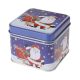 Karácsonyi fém díszdoboz, mini (négyzet alapú, mikulás szánnal)  -  vásároljon online minőségi fajátékokat